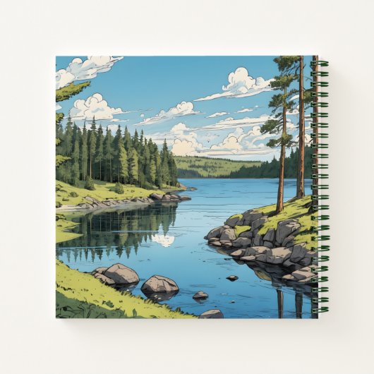 Finnland - Naturdarstellung Notizblock (Rückseite)