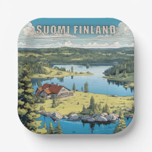 Finnland - Naturdarstellung Pappteller