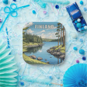 Finnland - Naturdarstellung Pappteller (Party)