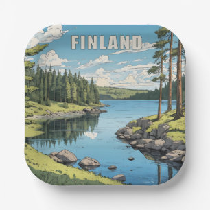 Finnland - Naturdarstellung Pappteller
