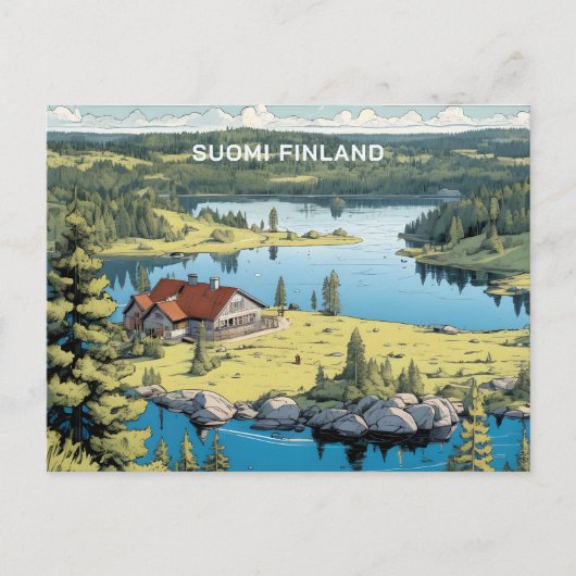Finnland - Naturdarstellung Postkarte (Vorderseite)
