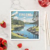 Finnland - Naturdarstellung Serviette (Beispiel)
