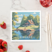 Finnland - Naturdarstellung Serviette (Beispiel)
