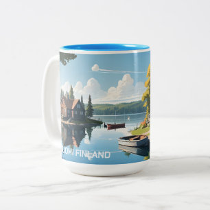 Finnland - Naturdarstellung Zweifarbige Tasse