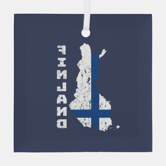 Finnland Ornament Aus Glas (Rückseite)