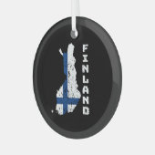 Finnland Ornament Aus Glas (Vorderseite links)