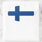Finnland Ovaler Aufkleber (Tasche)