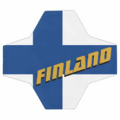 Finnland patriotische Fußball & Finnische Flagge / (Flach)