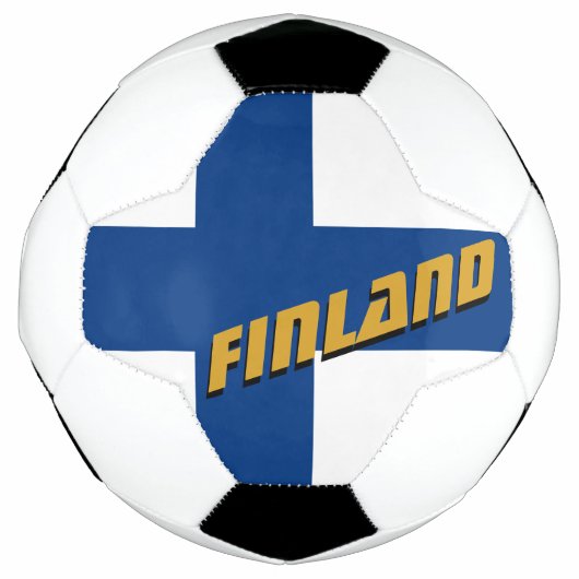 Finnland patriotische Fußball & Finnische Flagge / (Vorderseite)