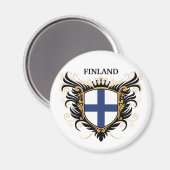 Finnland [personalisieren] magnet (Vorderseite/Rückseite)