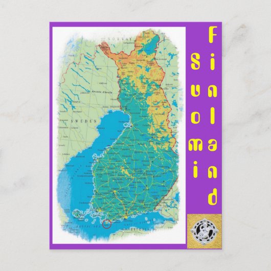 Finnland, Postkarte (Vorderseite)