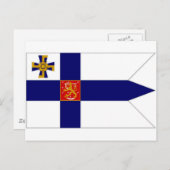 Finnland Präsident Flag Postkarte (Vorne/Hinten)