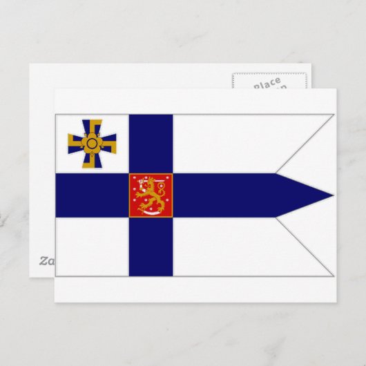 Finnland Präsident Flag Postkarte (Vorne/Hinten)