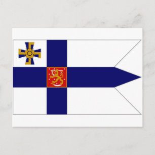 Finnland Präsident Flag Postkarte