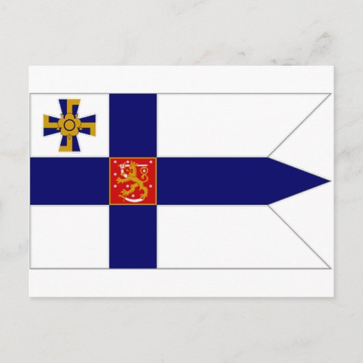 Finnland Präsident Flag Postkarte (Vorderseite)