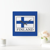 Finnland Quadratische Wanduhr (Zuhause)