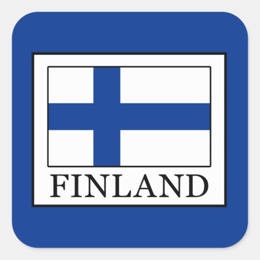 Finnland Quadratischer Aufkleber (Vorderseite)
