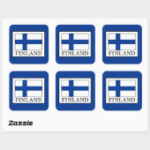 Finnland Quadratischer Aufkleber (Blatt)