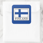 Finnland Quadratischer Aufkleber (Tasche)