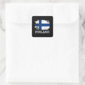 Finnland Quadratischer Aufkleber (Tasche)