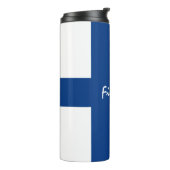 Finnland reist Mug, patriotische finnische Flagge Thermosbecher (Nach links gedreht)