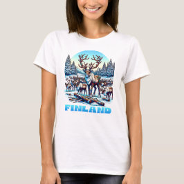 Finnland Rentierbestand T-Shirt