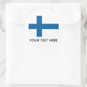 Finnland Runder Aufkleber (Tasche)