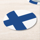 Finnland Runder Pappuntersetzer (Angewinkelt)