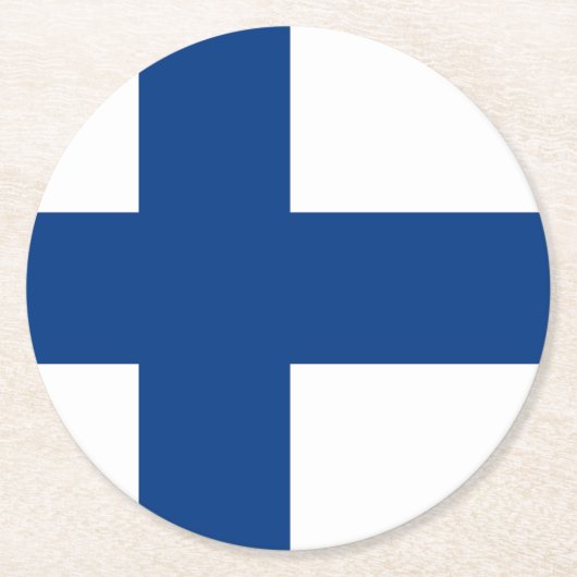 Finnland Runder Pappuntersetzer (Vorderseite)