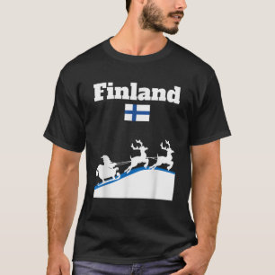 Finnland Santa Claus Schlittenhirten Finnland Flag T-Shirt