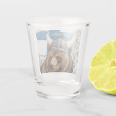 Finnland Schnapsglas, Flaggenkunst, Monogramm Wiki Schnapsglas (Rückseite)