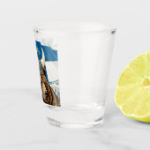 Finnland Schnapsglas, Flaggenkunst, Monogramm Wiki Schnapsglas (Rechts)