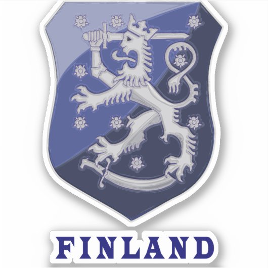 Finnland-Schutzschild Aufkleber (Vorderseite)