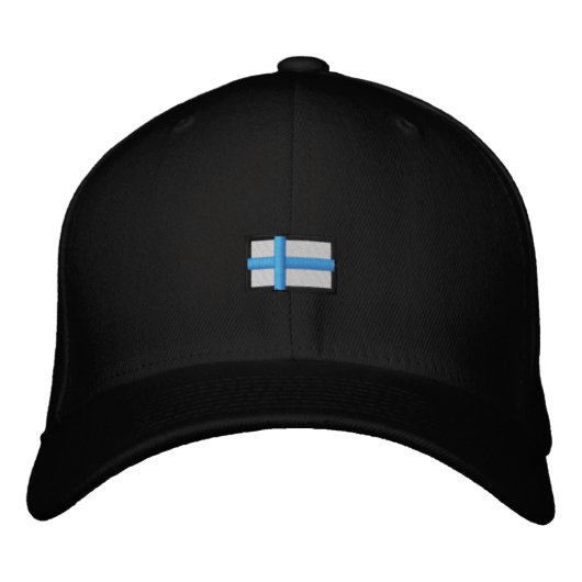 Finnland (schwarze Obergrenze_) Bestickte Baseballkappe (Vorderseite)