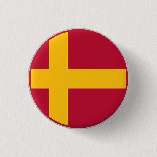 Finnland-Schwede-Flagge Button (Vorderseite)