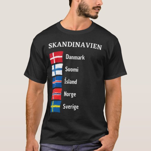 Finnland Schweden Norwegen Svergie Suomi Island Sc T-Shirt (Vorderseite)