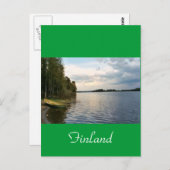 Finnland See Postkarte (Vorne/Hinten)