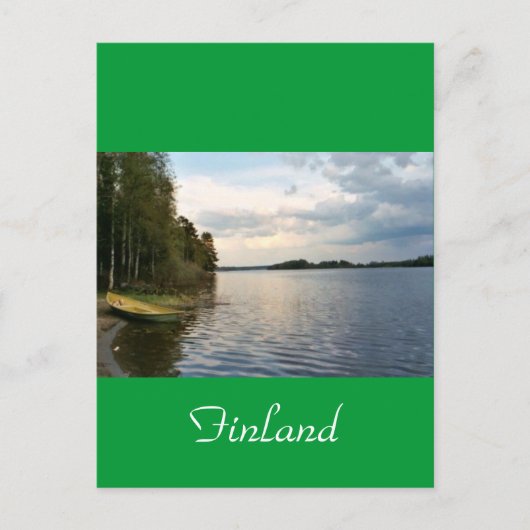 Finnland See Postkarte (Vorderseite)