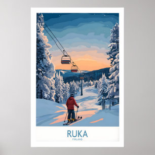 Finnland Skigebiet Kunst 1 Poster