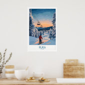 Finnland Skigebiet Kunst 1 Poster (Küche)