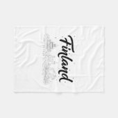 Finnland Skyline Reise Urlaub Outfits Fleecedecke (Vorderseite (Horizontal))