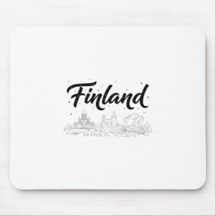 Finnland Skyline Reise Urlaub Outfits Mousepad