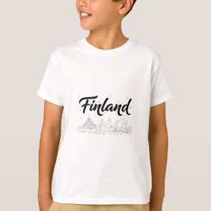 Finnland Skyline Reise Urlaub Outfits  T-Shirt
