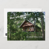 Finnland Sommer-Hütte Postkarte (Vorne/Hinten)