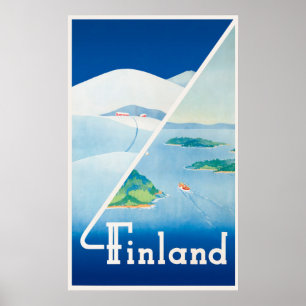 Finnland: Sommer und Winter Poster