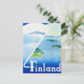 Finnland, Sommer und Winter, Postkarte (Stehend Vorderseite)