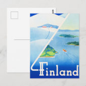 Finnland, Sommer und Winter, Postkarte (Vorne/Hinten)
