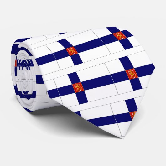 Finnland-Staats-Flagge Krawatte (Gerollt)