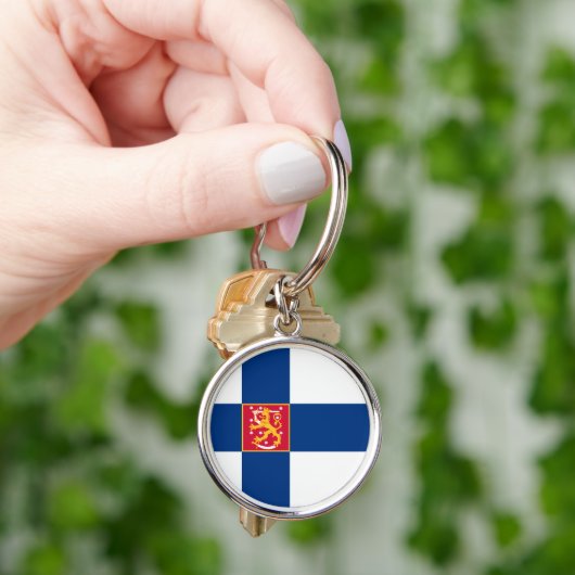 Finnland-Staats-Flaggen-Schlüsselanhänger Schlüsselanhänger (Hand)