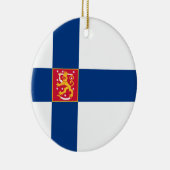 Finnland-Staats-Flaggen-Verzierung Keramikornament (Rechts)
